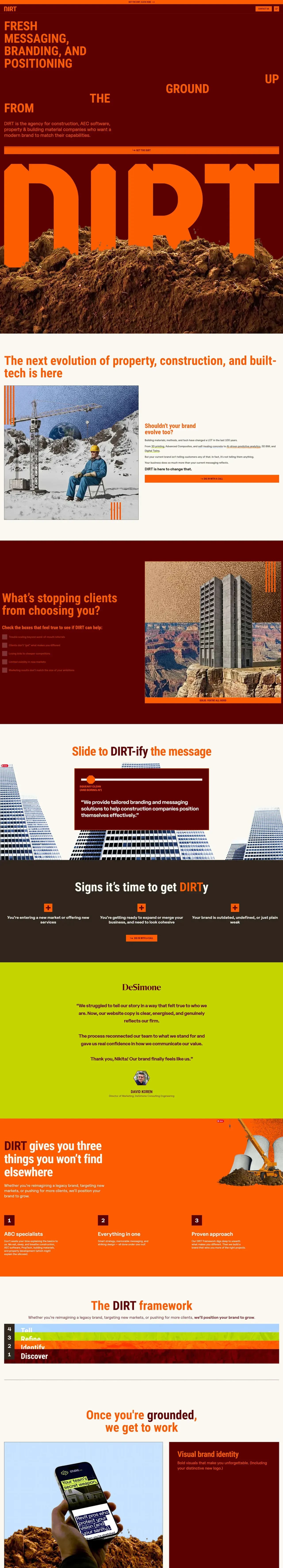 DIRT website