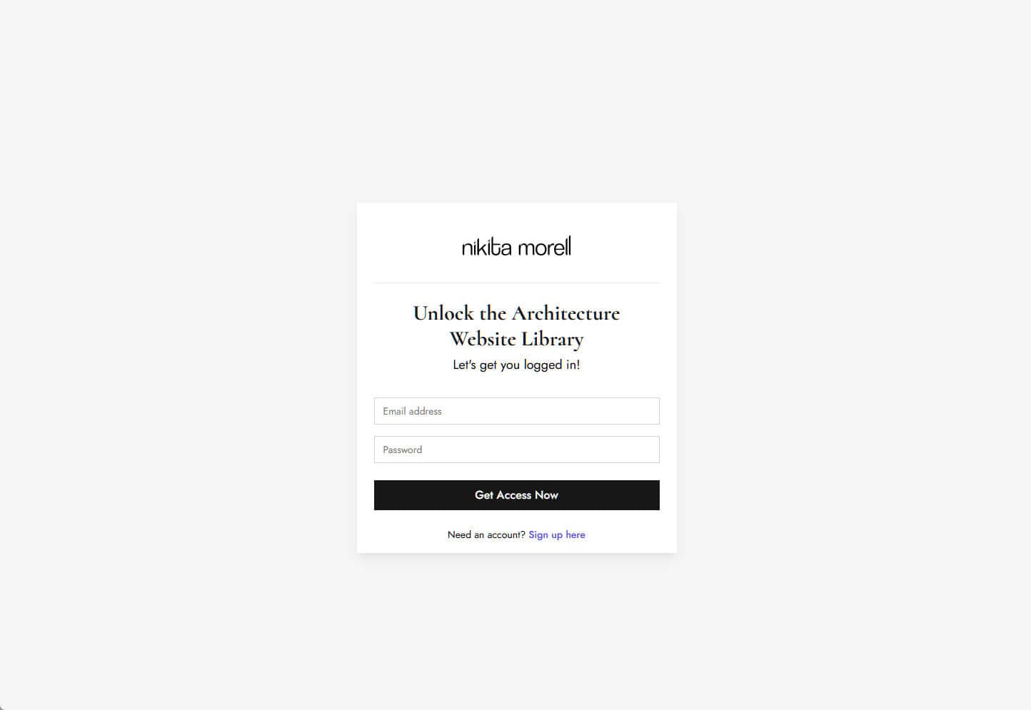 A second site for her client library: Next.js, Notion, and ActiveCampaign screenshot 1
