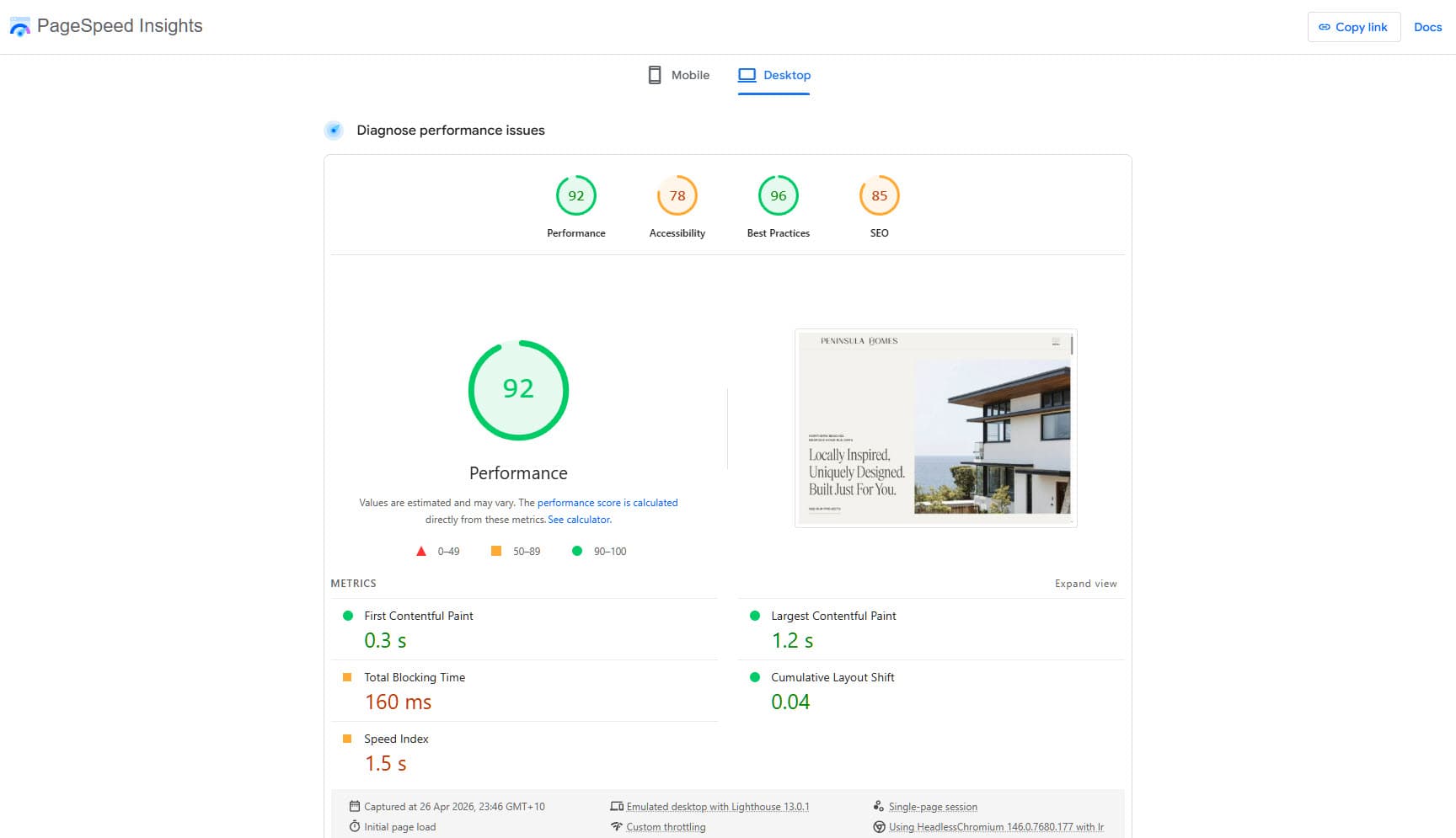 Peninsula Homes: our approach screenshot 1